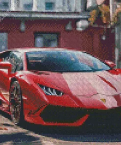 Red Lamborghini Diamond Painting