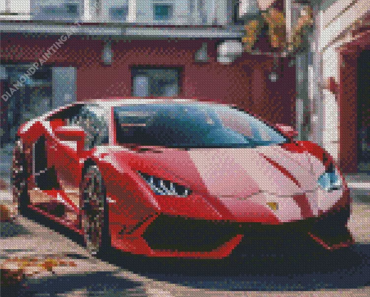 red lamborghini Diamond Dotz Red Lamborghini Diamond Painting