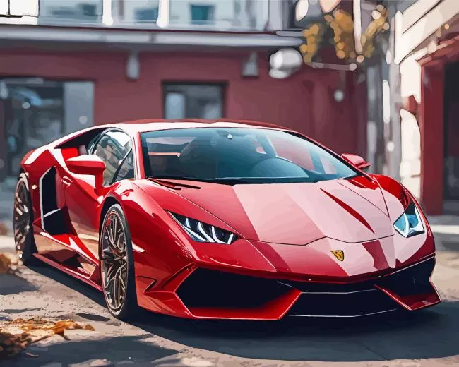 red lamborghini Diamond Paintings Red Lamborghini Diamond Painting