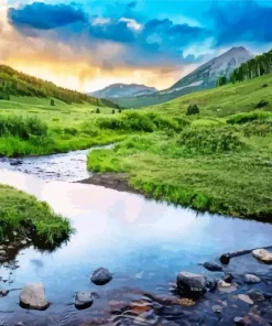 River Water Landscape Diamond Painting