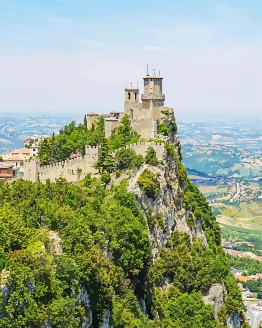 san marino guaita tower Diamond Paints San Marino Guaita Tower Diamond Painting