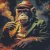 Smoking Monkey Diamond Painting