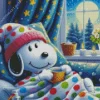 Snoopy Night Diamond Painting