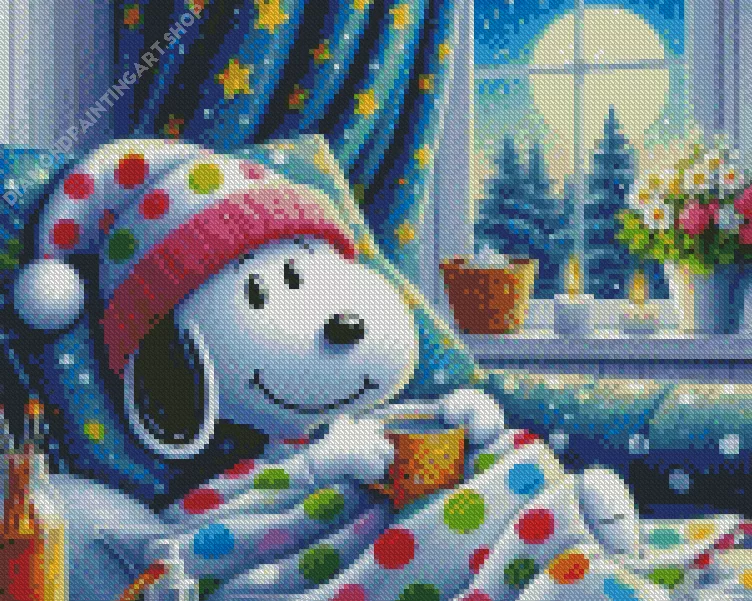 snoopy night Diamond By Numbers Snoopy Night Diamond Painting