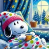 Snoopy Night Diamond Painting