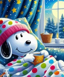 Snoopy Night Diamond Painting