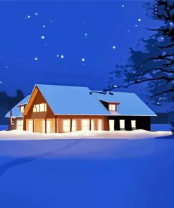 Snow House Diamond Painting