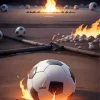 Soccer Ball On Fire Diamond Painting