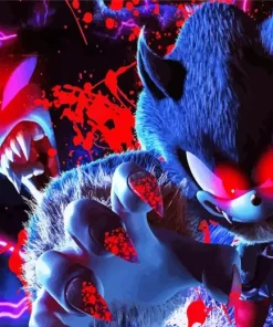 Sonic With Red Eyes Diamond Painting