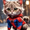 Spider Cat Art Diamond Painting