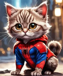 Spider Cat Art Diamond Painting