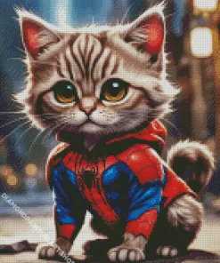 Spider Cat Art Diamond Painting