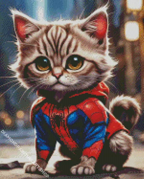 spider cat art Diamond Paints Spider Cat Art Diamond Painting