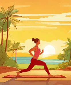 Stretching Girl Diamond Painting