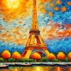 Sunny Eiffel Tower Van Gogh Style Diamond Painting