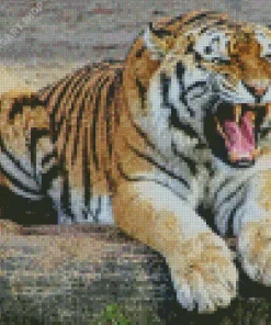 Tiger Roaring Diamond Painting