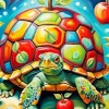 Turtle And Apples Diamond Painting