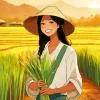 Vietnamese Girl Diamond Painting
