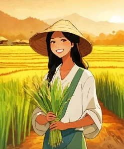 Vietnamese Girl Diamond Painting