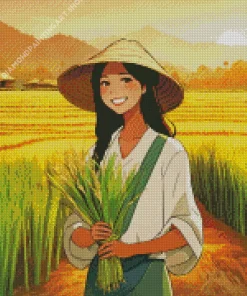 Vietnamese Girl Diamond Painting