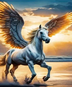 White Dreamy Horse Diamond Painting