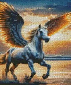 White Dreamy Horse Diamond Painting