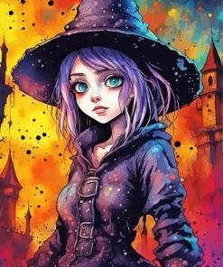 Witchy Girl Diamond Painting