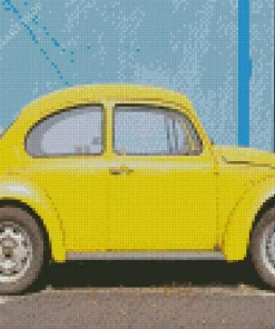 Yellow Punch Buggy Diamond Painting