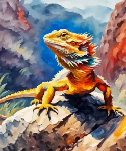 Bearded Dragon Art Diamond Painting
