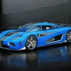 Blue Koenigsegg Agera Diamond Painting