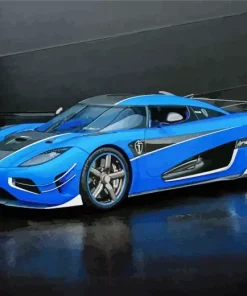 Blue Koenigsegg Agera Diamond Painting