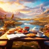 Breakfast In Mountains Diamond Painting