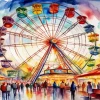 Colorful Ferris Wheel Diamond Painting
