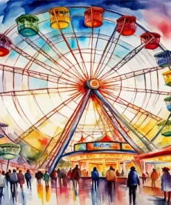 Colorful Ferris Wheel Diamond Painting
