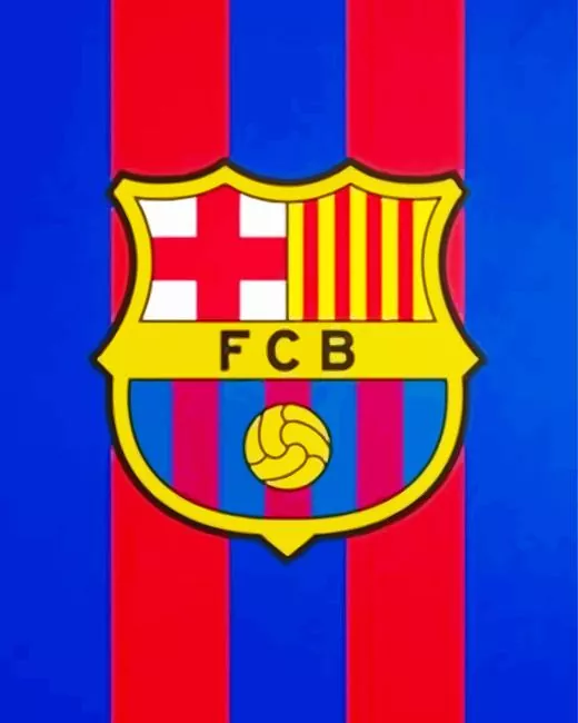 fc barcelona logo Diamond With Numbers Fc Barcelona Logo Diamond Painting