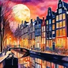 Amsterdam Canal Houses Diamond Painting