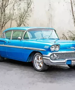 Blue Buick Bel Air Diamond Painting
