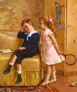 Brother And Sister Art Diamond Painting