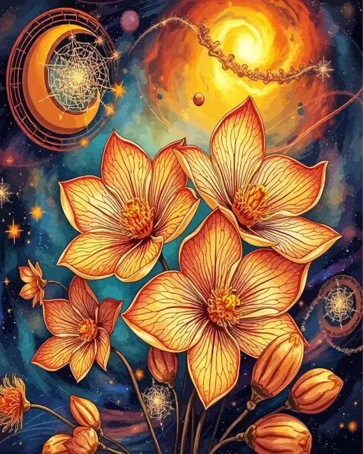 Brown Flowers Diamond Painst Brown Flowers Diamond Painting