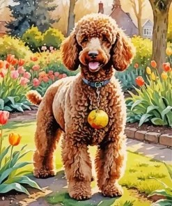 Brown Poodle Dog Diamond Painting