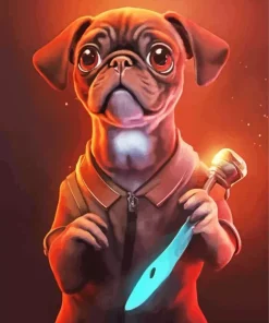 Brown Pug Puppy Diamond Painting