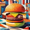 Burger Art Diamond Painting