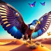 Butterflies And Eagle Diamond Painting
