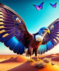 Butterflies And Eagle Diamond Painting