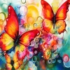 Butterflies With Bubbles Diamond Painting