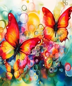 Butterflies With Bubbles Diamond Painting