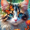 Butterfly Cat Art Diamond Painting