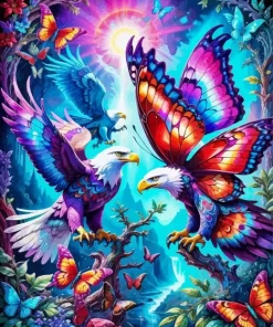 Butterfly Eagles Diamond Painting