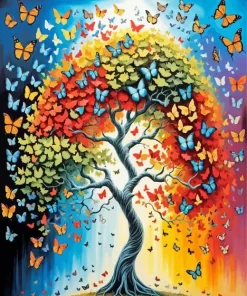 Butterfly Tree Diamond Painting