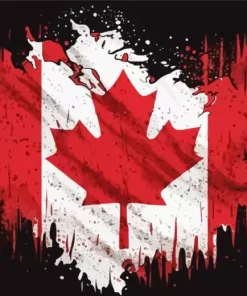 Canadian Flag Art Diamond Painting